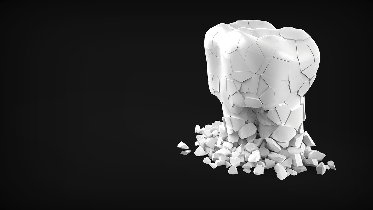 Psucie się zęba - wizualizacja