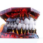 Model 3D zaciśnieta szczęka zęby
